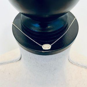 Kendra Scott Elisa Gold Pendant Necklace in Iridescent Drusy